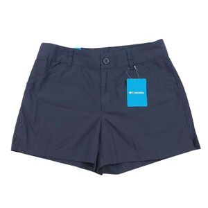 Columbia Shorts Womens 8 Navy Short Inseam 4" Regular Fit Cotton Casual Outdoor